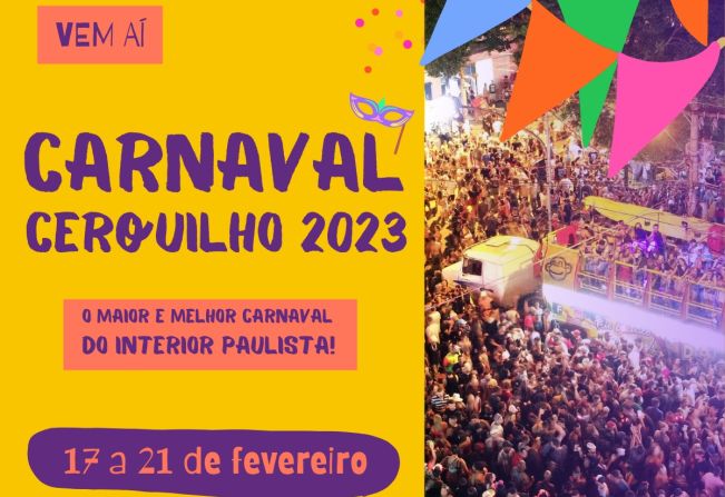 Prefeitura de Cerquilho divulga programação do maior e melhor Carnaval do Interior Paulista