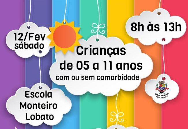 Neste sábado, 12/02, vacinação infantil em Cerquilho 