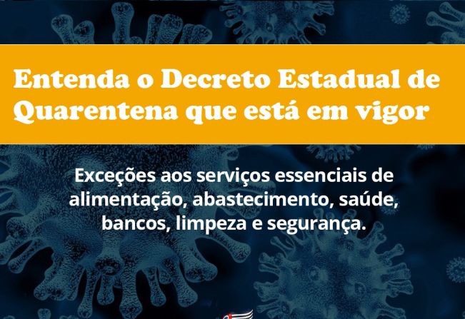 Saiba mais sobre o Decreto de Quarentena do Governo Estadual