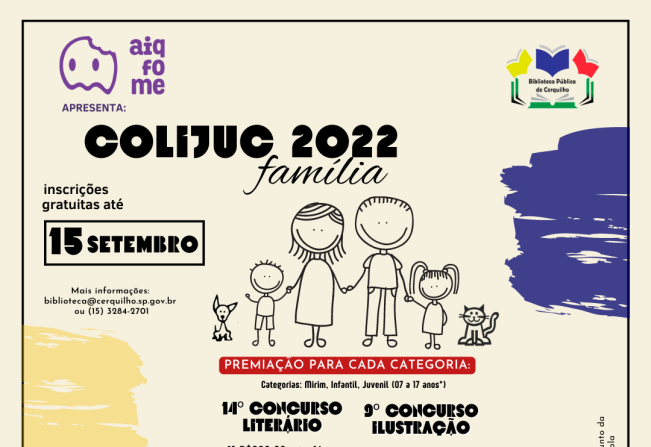Estão abertas as inscrições para o Concurso Literário Infanto-juvenil de Cerquilho - o Colijuc 2022