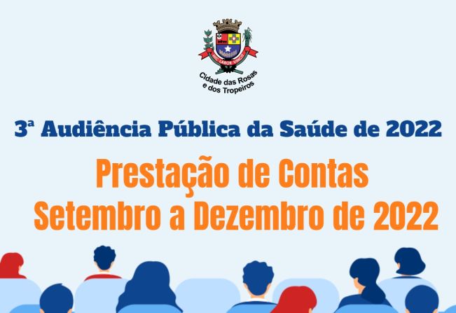 CONVITE - 3ª Audiência Pública da Saúde de 2022