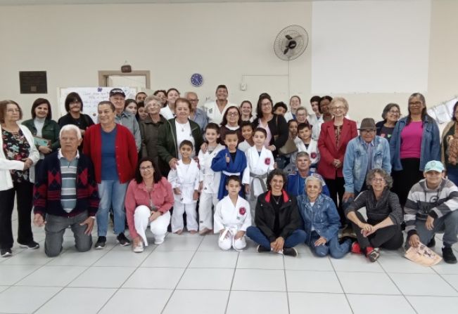 O Serviço de Convivência e Fortalecimento de Vínculos a Pessoa Idosa do CRAS Cerquilho, recebe a visita do Sensei Marcelo Zanetti Denardi e sua Equipe de Judô 