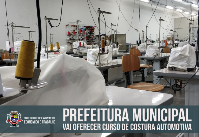  Prefeitura vai oferecer curso de costura automotiva