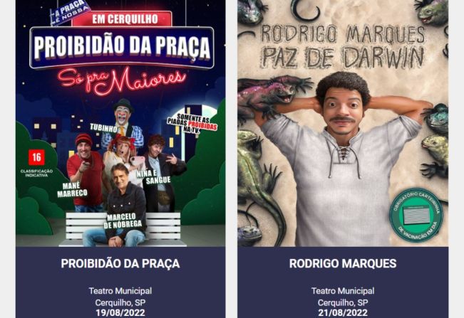 Dois shows de humor animam o Teatro Municipal no próximo final de semana