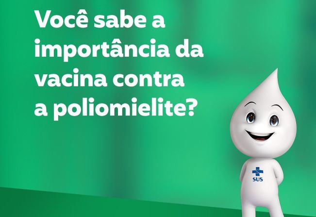 Secretaria da Saúde informa sobre Poliomielite e orienta vacinação