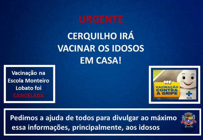 Vacinação contra a Gripe em Cerquilho será domiciliar