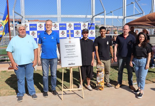 Prefeito inaugura Pista de Skate Modular no Residencial Di Napoli