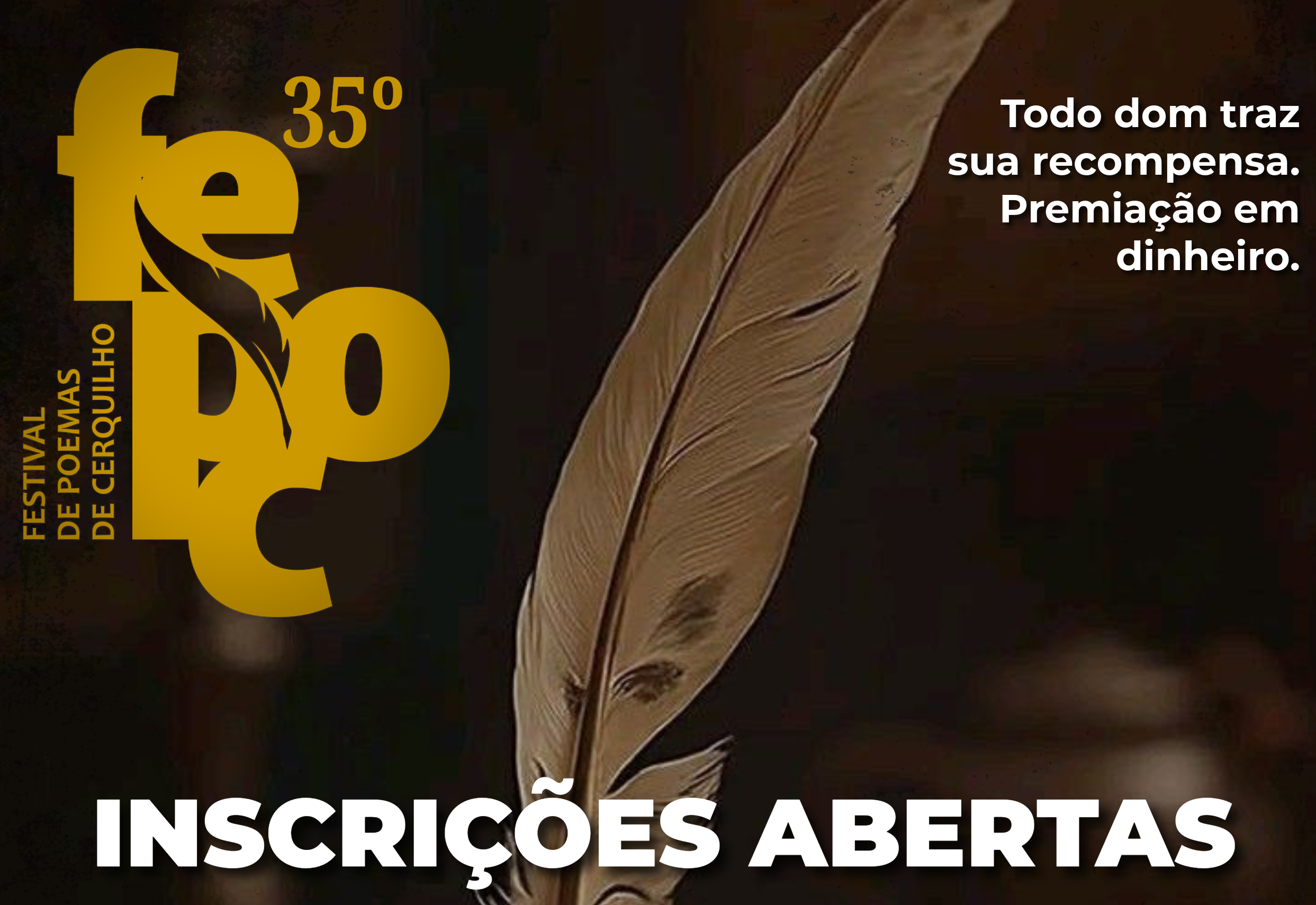 Inscrições abertas para o Fepoc 2025! Venha viver a poesia em sua forma mais pura!
