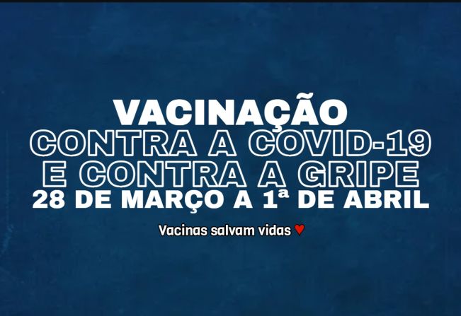 Programação de vacina contra Covid-19 e contra a Gripe dessa semana