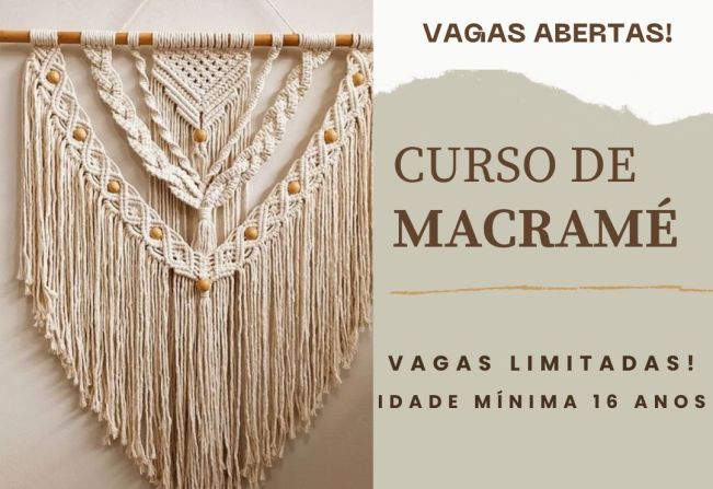 Inscrições abertas para curso de Macramé