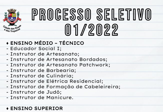 Prefeitura de Cerquilho está com inscrições abertas para Processo Seletivo