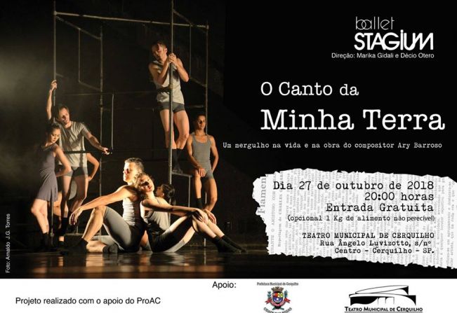 Teatro de Cerquilho recebe espetáculo gratuito de ballet