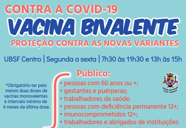 Vacina Bivalente contra a Covid-19 é liberada para todos os grupos prioritários