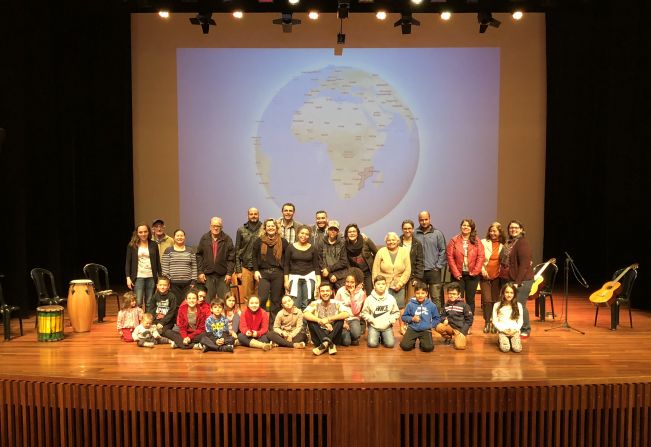 Intercambista musical dá workshop para alunos do Projeto Guri em Cerquilho