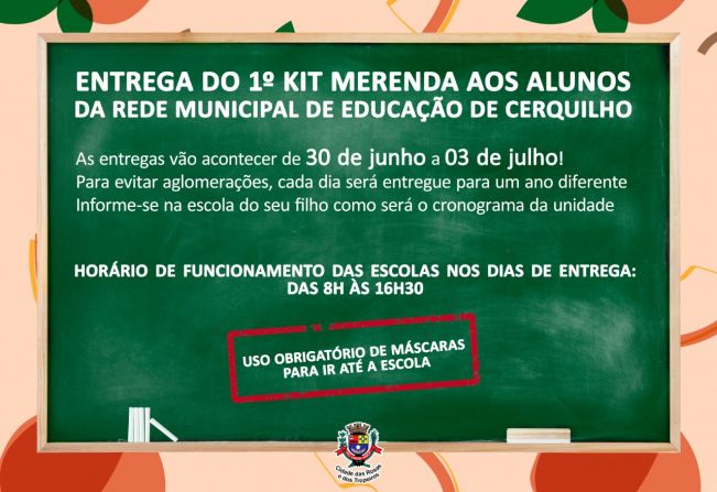 Prefeitura de Cerquilho realiza entrega do 1º Kit Merenda aos alunos da Rede Municipal de Educação