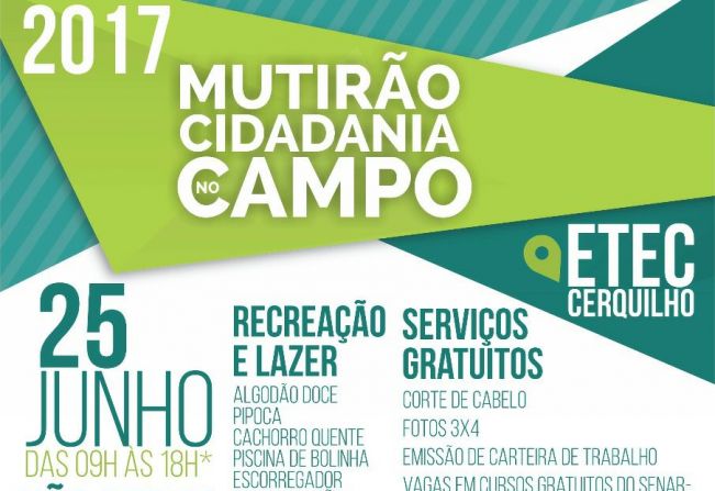 Mutirão Cidadania no Campo em Cerquilho