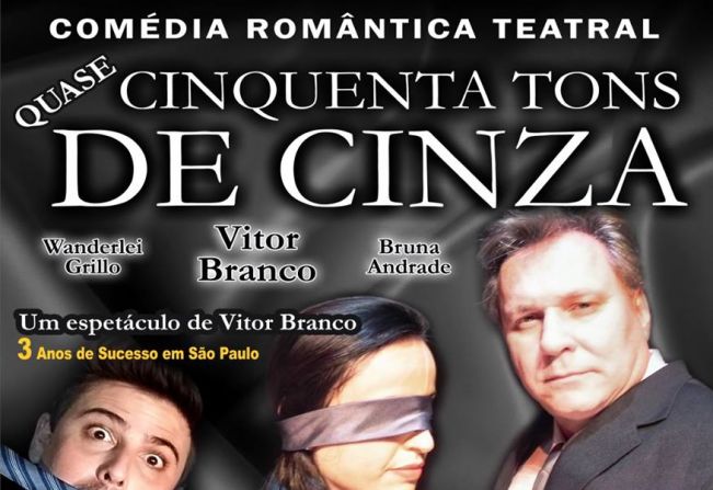 Teatro de Cerquilho recebe comédia “Quase Cinquenta Tons de Cinza”