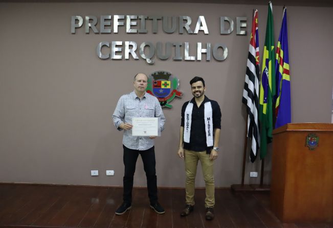 Prefeito recebe Marcelo Marx, Mister Regional 2021