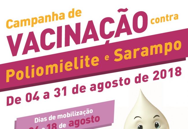 Prefeitura informa sobre Campanha de Vacinação contra a Poliomielite e contra o Sarampo em Cerquilho