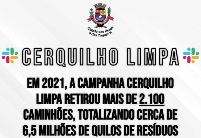 Campanha Cerquilho Limpa retira 6.500 toneladas de entulhos da cidade