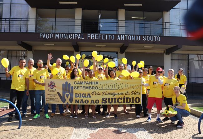 Prefeitura de Cerquilho promove caminhada em conscientização do Setembro Amarelo