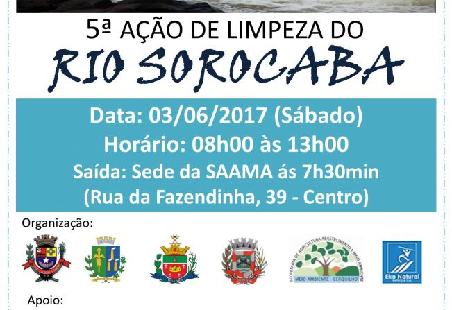 Prefeitura de Cerquilho e da região realizam 5º Ação de Limpeza das margens do Rio Sorocaba