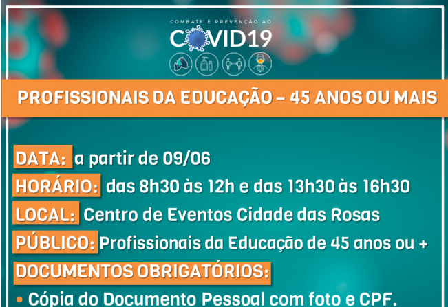 Orientações para vacinação contra a Covid-19 dos trabalhadores da educação