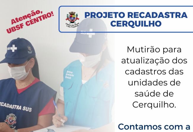 Projeto Recadastra Cerquilho no Centro