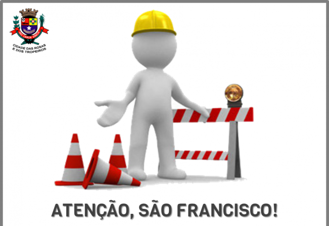 Prefeitura informa sobre interdição de vias para obra de drenagem pluvial no São Francisco