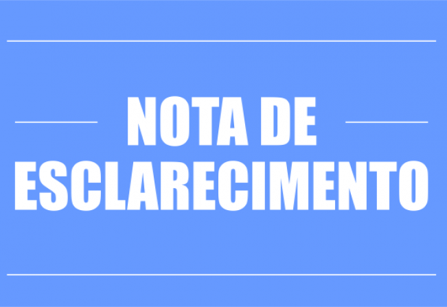 Nota de esclarecimento 