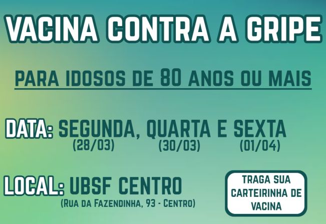 Prefeitura de Cerquilho informa sobre vacinação contra a Gripe nesta semana