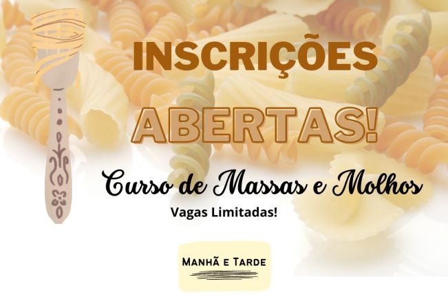 Inscrições abertas para Cursos na área da Culinária 