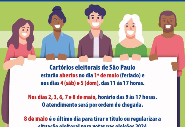 Cartório Eleitoral de Cerquilho faz o alerta: 08 de maio é o último dia para a regularização da situação eleitoral. 