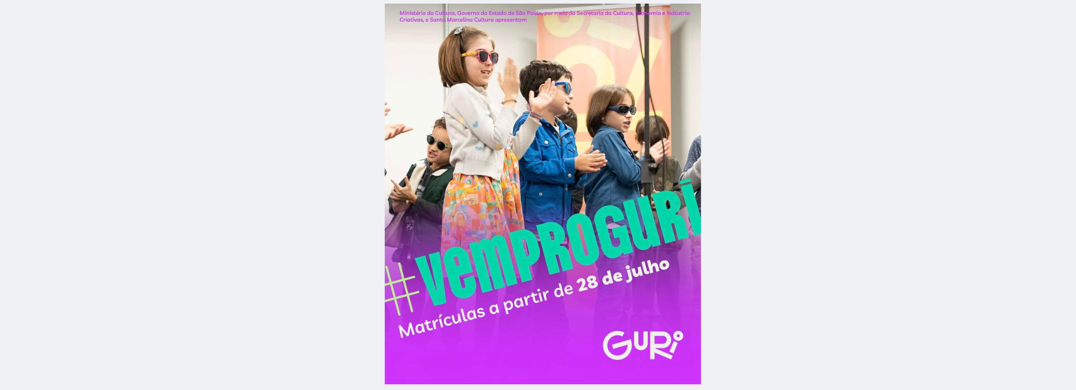 A Prefeitura de Cerquilho por meio do Departamento de Cultura informa: Matrículas abertas para o GURI. Confira!