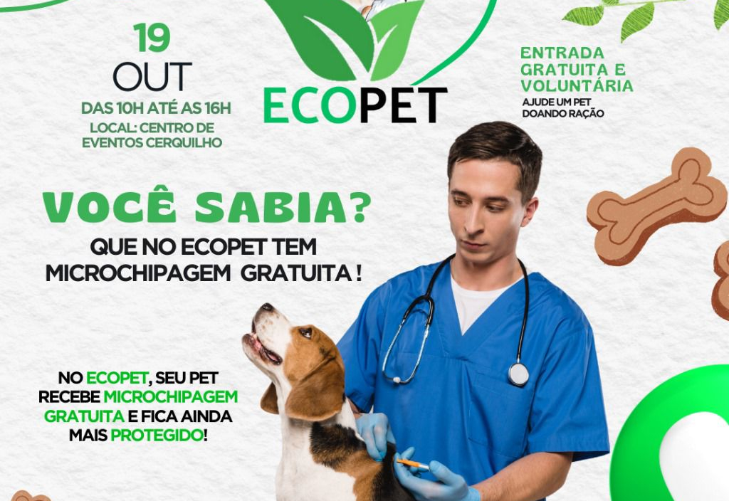 Microchipagem gratuita no ECOPET 2025!
