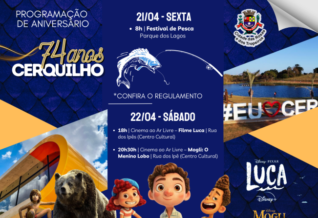 2º Festival de Pesca e Cinema ao Ar Livre fecham a programação de Aniversário de Cerquilho