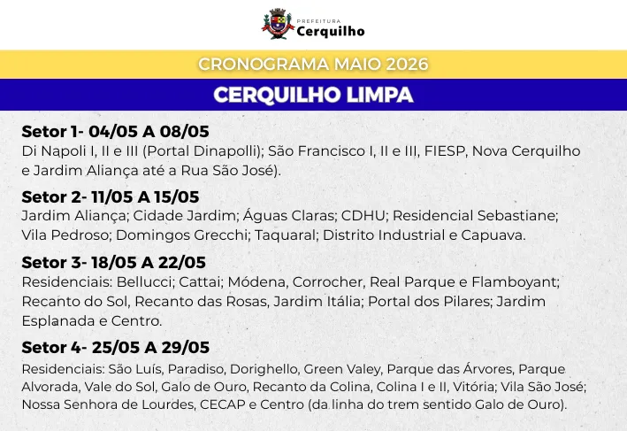 Cerquilho Limpa 2026